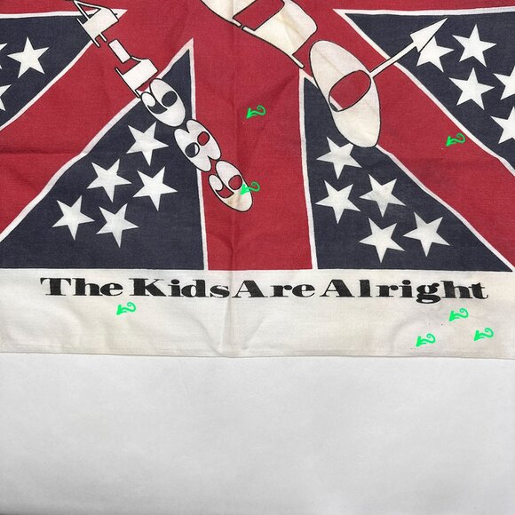 The Who 1989 Tour Bandanna Head Scarf 25 Years 1964-1989 The Kids Are Alright - Picture 8 of 15